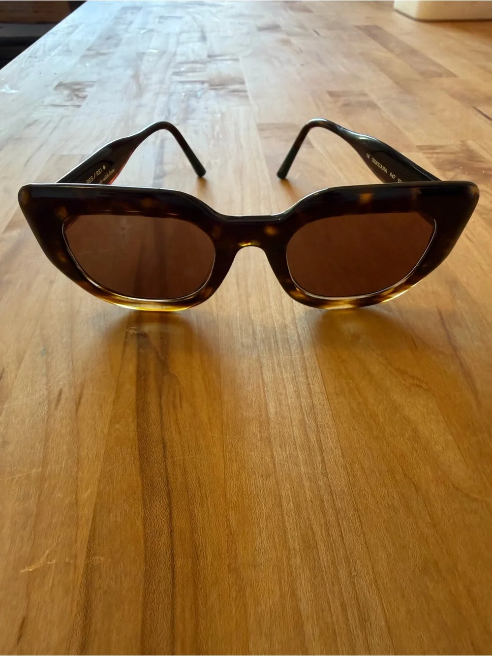 Res/Rei Genziana Sunglasses in Dark Havana/Flamed Havana - Brown Lenses